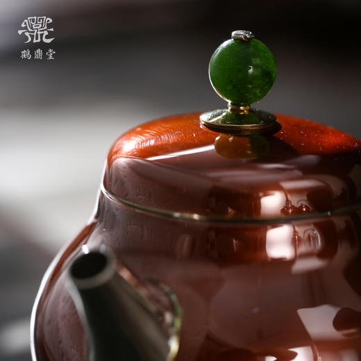 鹤鼎堂银壶于飞系列塞渊急须錾刻平步青云（铜包银）（缺货） 商品图4