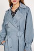 LNNNS 蓝色长款英伦风大翻领风衣 10115 商品缩略图3