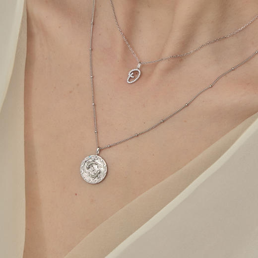 ARSIS银饰｜印记系列 星座浮雕银币项链 商品图3
