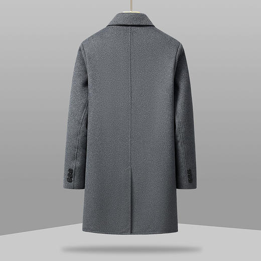 【可拆卸羽绒内胆】【绵羊毛】【新款DXS】大依优型大码中长款翻领羊毛呢大衣外套商务夹克男宽松加肥加大码上衣胖子正装休闲 商品图2