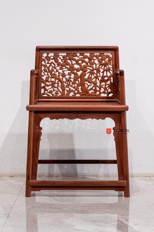 红桥红  家具严选  缅甸花梨（大果紫檀）【岁寒三友 玫瑰椅 】 商品图0