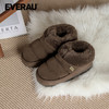 EVERAU机能感面包米其伦厚底一脚蹬女秋冬雪地靴拖鞋UEA2002 商品缩略图2