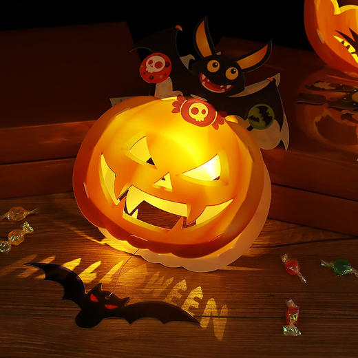 万圣节南瓜灯儿童手工diy材料包手提灯笼幼儿园派对万圣节道具 商品图2