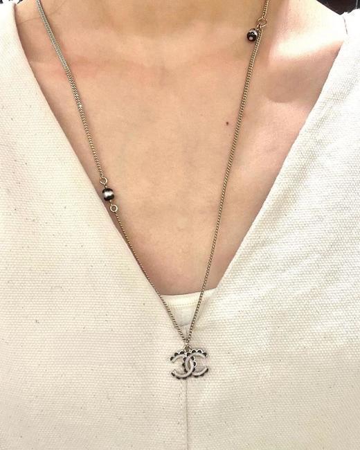 香奈儿24B早秋*绝美系列黑花边白c珍珠项链（XTY） 商品图0