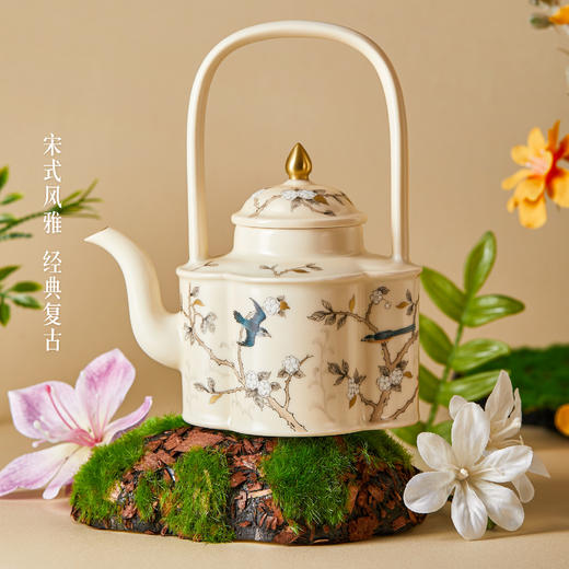 【故宫·茶具】山茶花提梁壶陶瓷茶具茶杯套装礼盒 商品图1