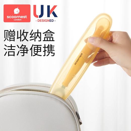 科巢双头刮泥勺婴儿宝宝刮果泥硅胶辅食勺子儿童挖吃水果泥勺餐具 商品图4