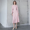 IWY/新中式轻国风套装长袖外套通勤粉色职业装洋气伞裙长裙C2040+S2102-P 商品缩略图2