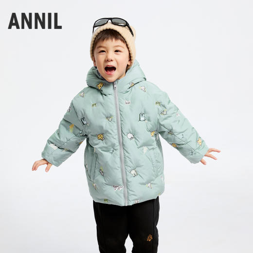 【御寒-5~5℃】男女童萌趣绣花羽绒外套冬季新款安奈儿童装实体店同款XM445825 商品图0