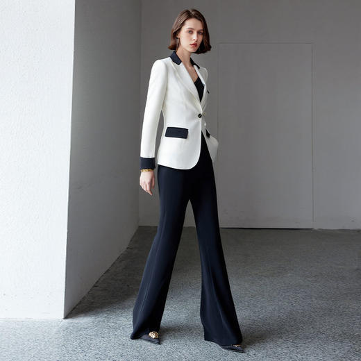 IWY/黑白撞色西装女简约通勤上班族正装职业套装律师工作西装套装CP1951 商品图2