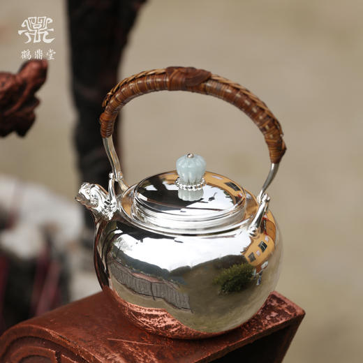 鹤鼎堂银壶于野系列南山兽嘴汤沸银色（缺货） 商品图1