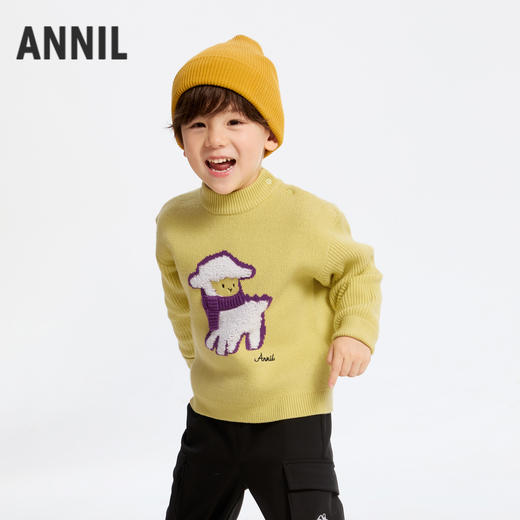男童软萌提花毛衣冬季新款安奈儿童装实体店同款XB444640 商品图2