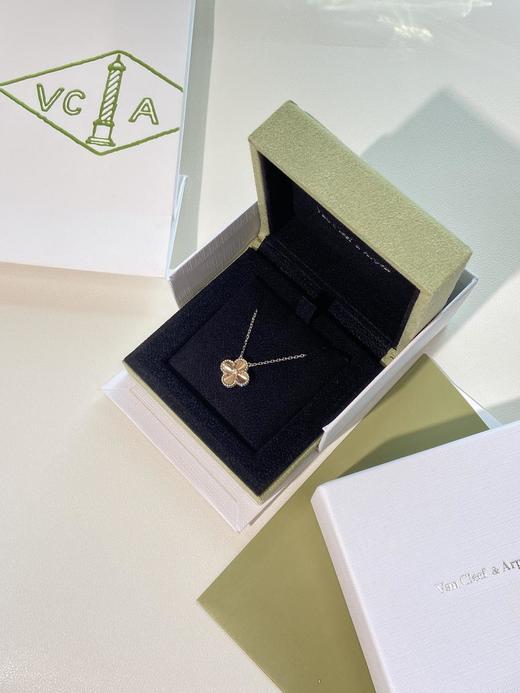 梵克雅宝2024限量拼色镭射带钻四叶草项链（XTY） 商品图11