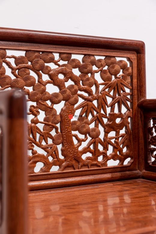 红桥红  家具严选  缅甸花梨（大果紫檀）【岁寒三友 玫瑰椅 】 商品图2