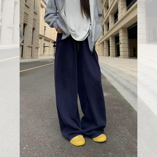 <曾小咸推荐>慵懒风抽绳休闲阔腿裤  商品图1