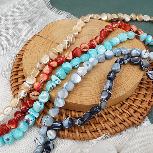 珍珠石7mm珠料意卡米诺手串念珠单颗珠子散珠半成品 商品图0