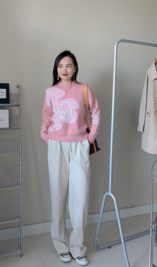 商场同步Sonia同款奶盖慕斯好看花朵毛衣 商品图6