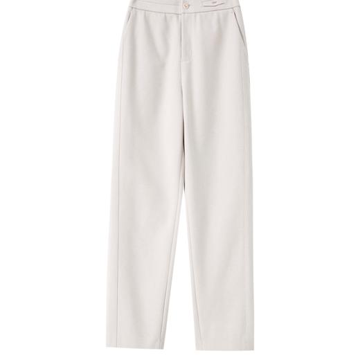 【商场同款】CNT4076“奶油燕麦裤” 质感燕麦色 烟管裤型 双面绒工艺轻盈保暖 秋冬通勤裤 商品图9