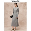 VIMAGE纬漫纪冬季新款气质修身显瘦高级长袖连衣裙V2207827 商品缩略图1