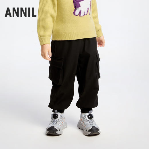 男童复合绒软壳裤冬季新款安奈儿童装实体店同款XB446837 商品图2