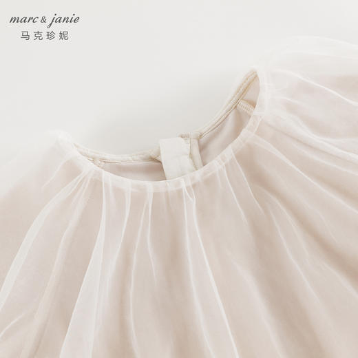 马克珍妮女童丝绒网纱拼接连衣裙 宝宝裙子2024年秋冬新款241109 商品图3