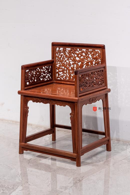 红桥红  家具严选  缅甸花梨（大果紫檀）【岁寒三友 玫瑰椅 】 商品图1
