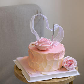 鲜花丝带蛋糕