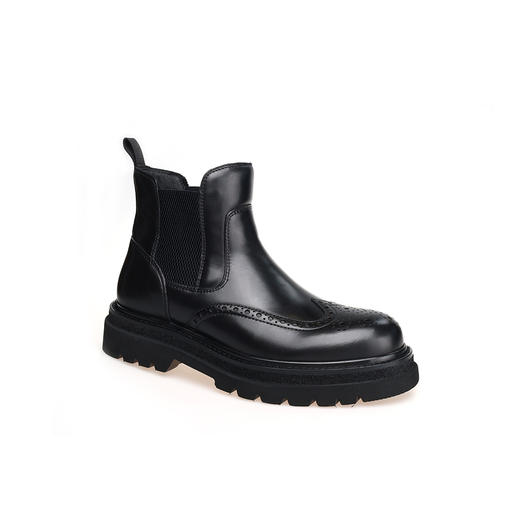 豪麟名鞋奥莱迪嘉男鞋男靴牛皮革DJWTA42MN001黑色  原价2660元 商品图0