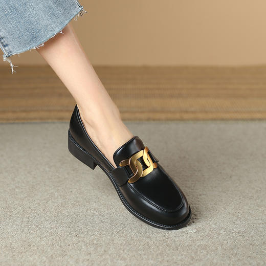 品质好货 | Safiya/索菲娅2024春秋英伦平底乐福鞋 SF43112729 商品图0