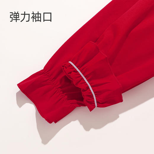 熳洁儿 秋冬女士家居服可爱娃娃领红色结婚本命年棉质长袖套装商场同款23703235 商品图4