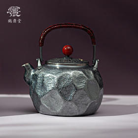 鹤鼎堂银壶于野系列天作石纹肌理急须（灰青）（缺货）