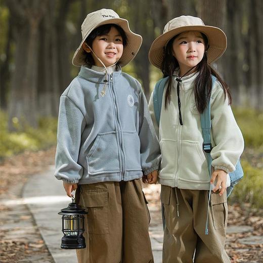 2024秋冬季A类儿童双面摇粒绒外套新款男童加厚保暖女童宝宝抓绒上衣 商品图1