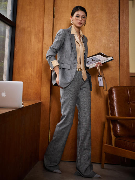 J8132598B颈袖添香真丝衬衫女士装气质OL正装上衣修身衬衣J8132598B（四季可穿） 商品图9