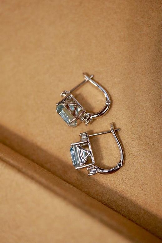 3.24克拉海蓝宝耳扣 商品图1