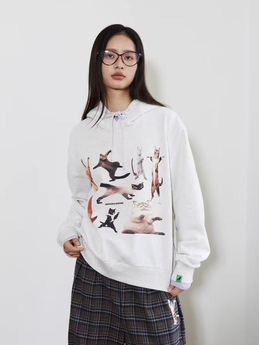 Mood Like Me/MWY2415/跳舞猫创意数码直喷连帽卫衣 商品图0