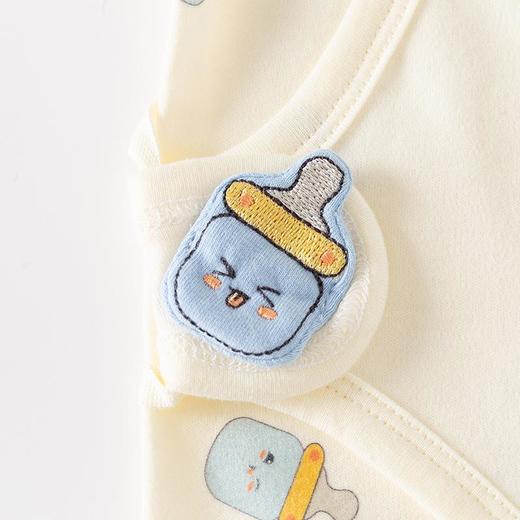 新生连体衣婴儿无骨哈衣秋冬纯棉初生和尚服爬服魔术贴宝宝衣服 商品图3