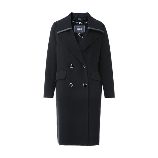 EITIE爱特爱冬季新款经典翻领显瘦中长款毛呢外套大衣7614325 商品图5