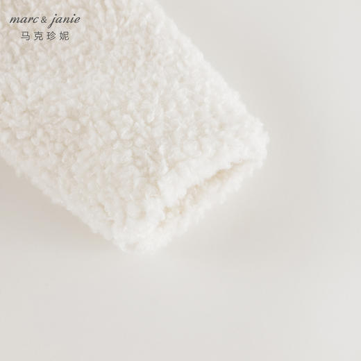 马克珍妮女童温暖仿羊羔毛短款复古外套儿童2024年冬装新款241099 商品图4