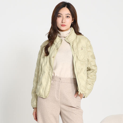 EITIE爱特爱冬季新款轻型薄款立领纯色短款羽绒服D2411415 商品图4