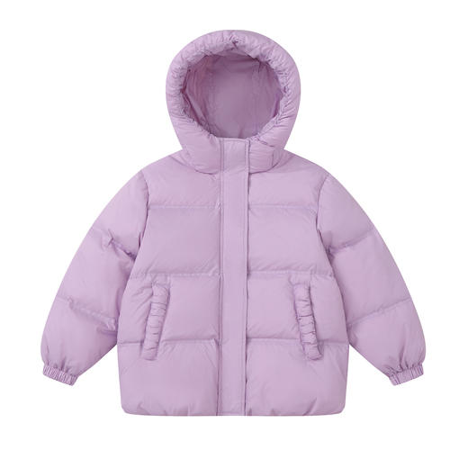 笛莎Deesha女童羽绒服2024冬季新款短款连帽面包羽绒服 商品图4