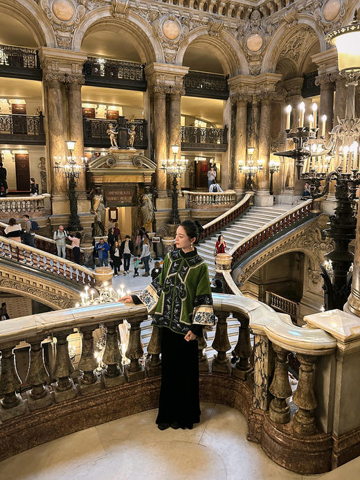 盛唐牡丹|高货-香云纱三蓝绣对襟外套 商品图11