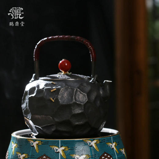 鹤鼎堂银壶于野系列天作汤沸石纹肌理（黑色）（缺货） 商品图2