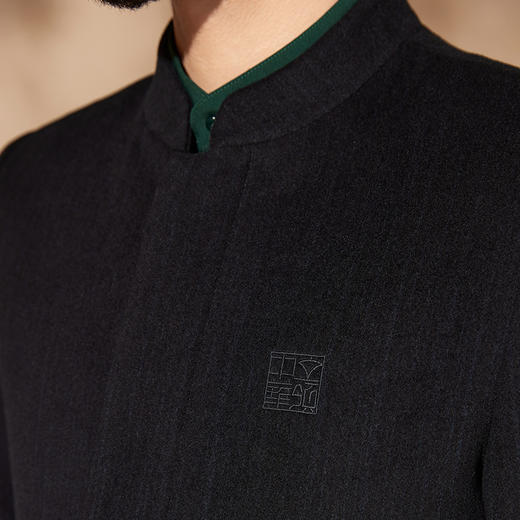 【中华立领】柒牌毛呢大衣男中长款商务绅士秋冬季含羊毛保暖外套	127D70090 商品图2