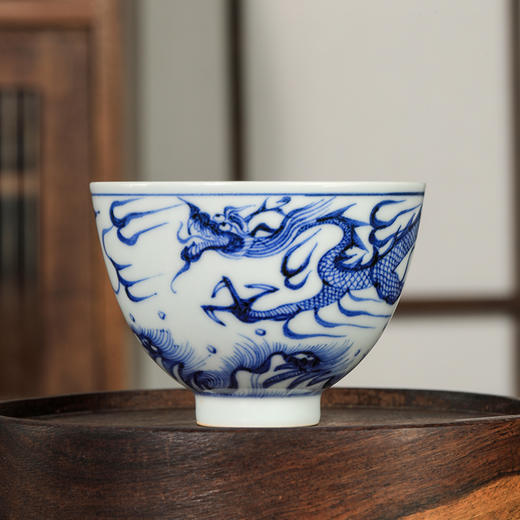 溪兰仰元-龙纹鸡心杯 商品图0