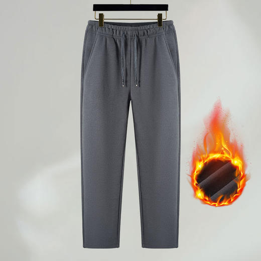 【特大码】【双面绒】【新款DSK】大依优型大码男装双面德绒直筒裤子运动裤卫裤休闲裤长裤加肥加大直筒 商品图1