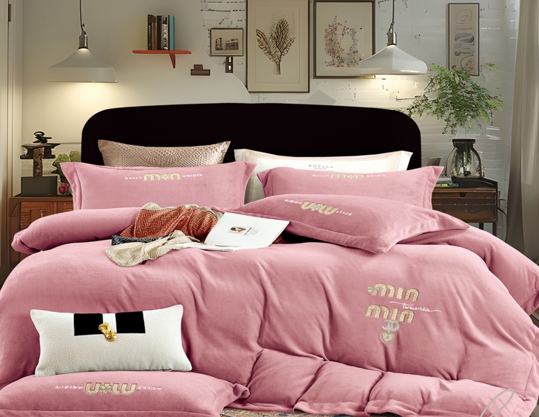 A类婴儿绒刺绣保暖四件套G117900048