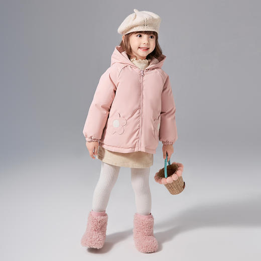 笛莎Deesha 童装女童羽绒服2024冬季新款棉服外套 商品图2