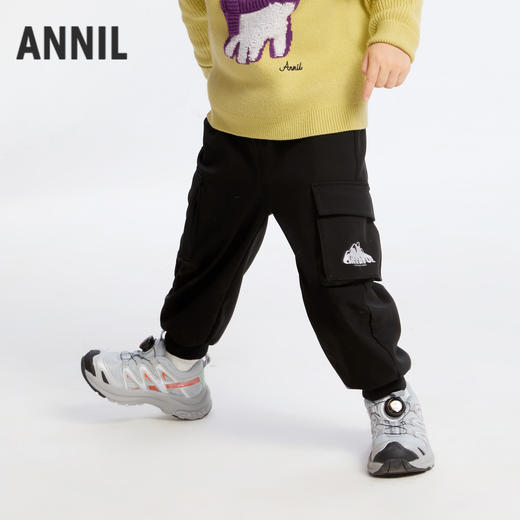 男童复合绒软壳裤冬季新款安奈儿童装实体店同款XB446837 商品图1