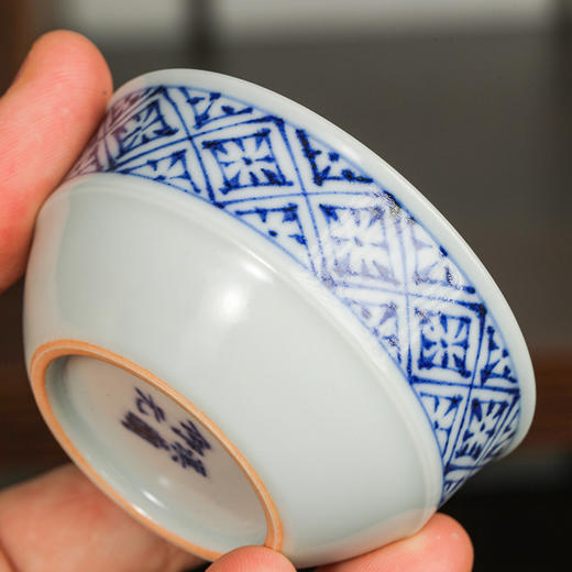 溪兰仰元-荷塘月色洒蓝杯 商品图2