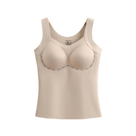 保暖背心冬季舒适纯色带胸垫内衣修身内搭打底衫上衣芬腾
