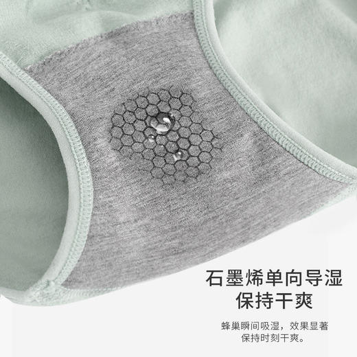 新款石墨烯无缝高腰内裤女士  暖宫蜂巢 导湿抗菌底裆 提臀收腹 塑造曲线 大码内裤  商品图3